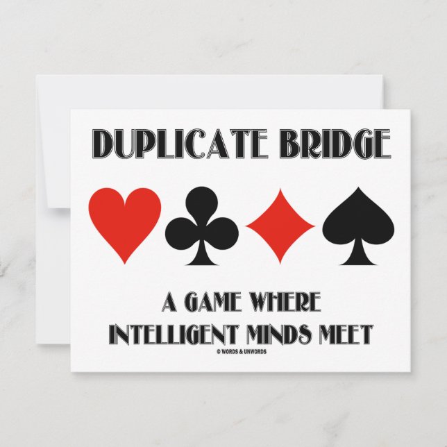 Doppelte Brücke ein Spiel-intelligentes Einladung (Vorderseite)