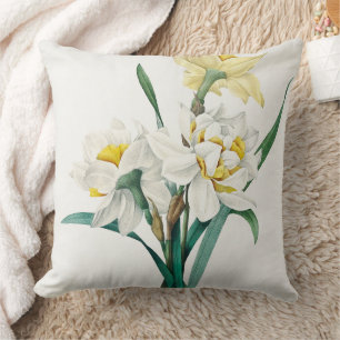 Doppelte Daffodil, Pierre-Joseph Redouté, 1827 Kissen