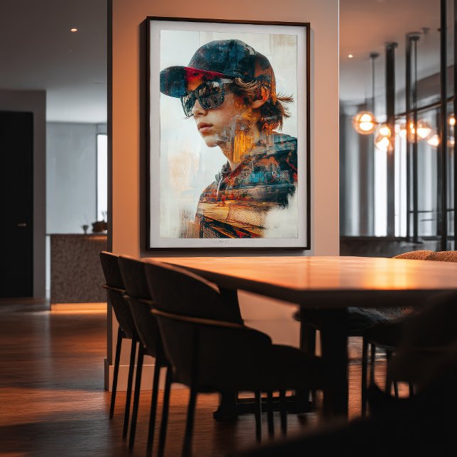 Doppelte Exposition der städtischen Lebensräume Poster (Von Creator hochgeladen)