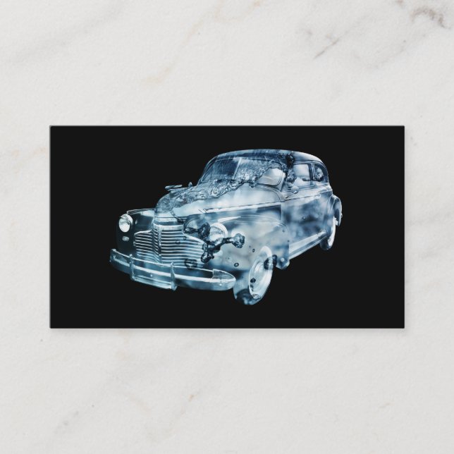Doppelte Exposition des Autos Visitenkarte (Vorderseite)