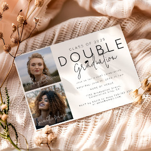Doppelte Feier 2 Foto Abschlussfeier Einladung
