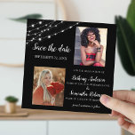 Doppelte Feier 2 Foto Abschlussfeier Save The Date<br><div class="desc">Vergrößern Sie die Freude der Abschlussfeier mit unseren einzigartigen 2-Foto-Party-Save-the-Date-Karten! Betonen Sie den Stolz des Abschlusses mit zwei Ihrer Lieblingsfotos,  den Namen der Absolventen,  dem Abschlussjahrgang und dem Namen der Schule. Unsere eleganten und stilvollen Vorlagen bieten unbegrenzte Anpassungsmöglichkeiten,  mit denen Sie die Kontrolle über Schriftstile,  -größen und -farben haben.</div>