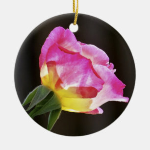 Doppelte Freuden-Rosen-Verzierung Keramik Ornament