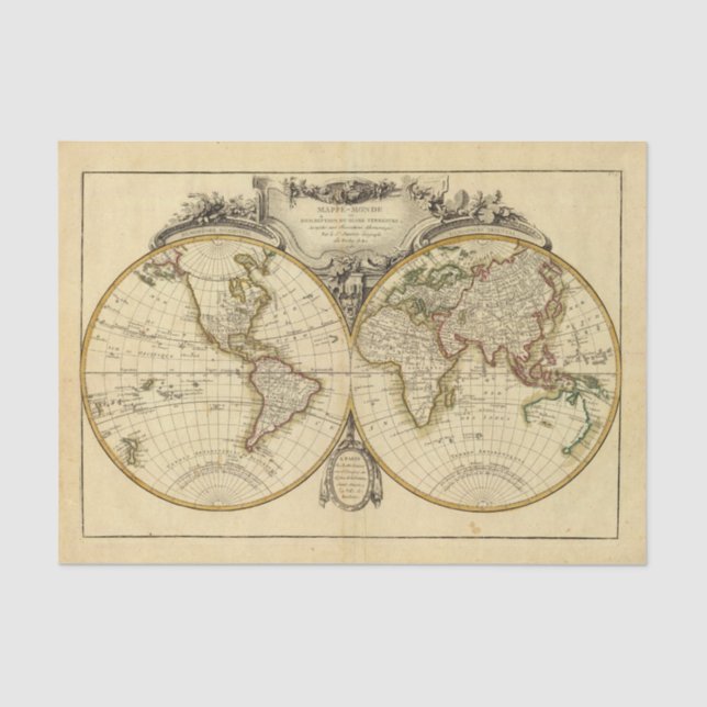 Doppelte Hemisphäre Seidenpapier (Vorderseite)