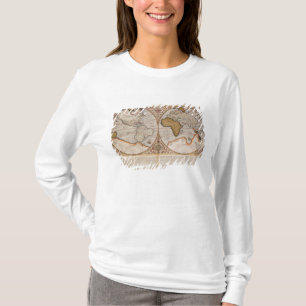 Doppelte Hemisphäre-Weltkarte, 1587 T-Shirt