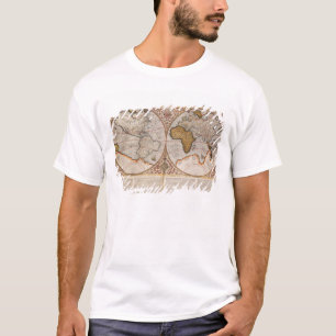 Doppelte Hemisphäre-Weltkarte, 1587 T-Shirt