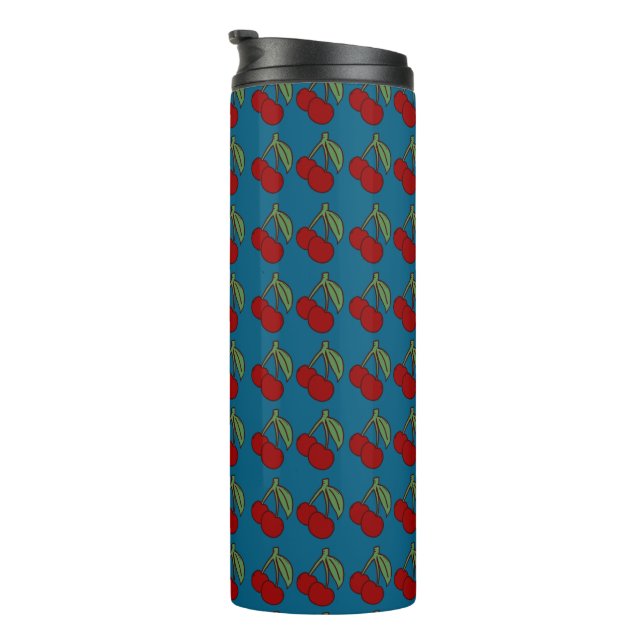 Doppelte Kirsche  Thermosbecher (Nach rechts gedreht)