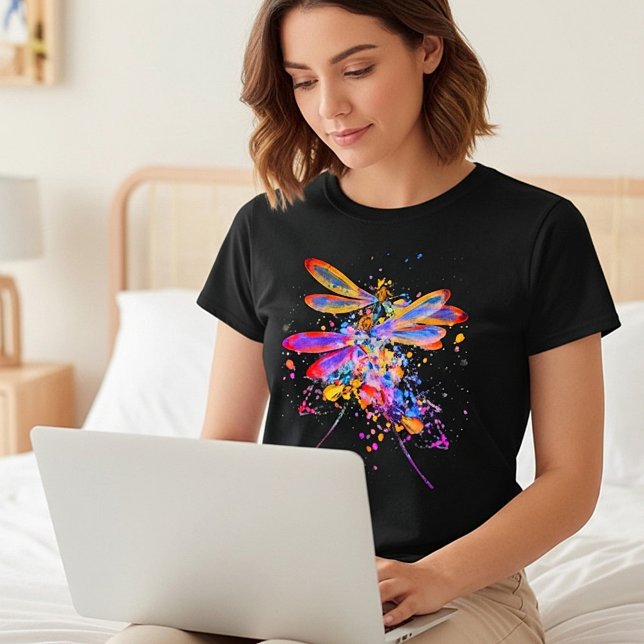 Doppelte Libellen mit Spritzern T-Shirt (Von Creator hochgeladen)