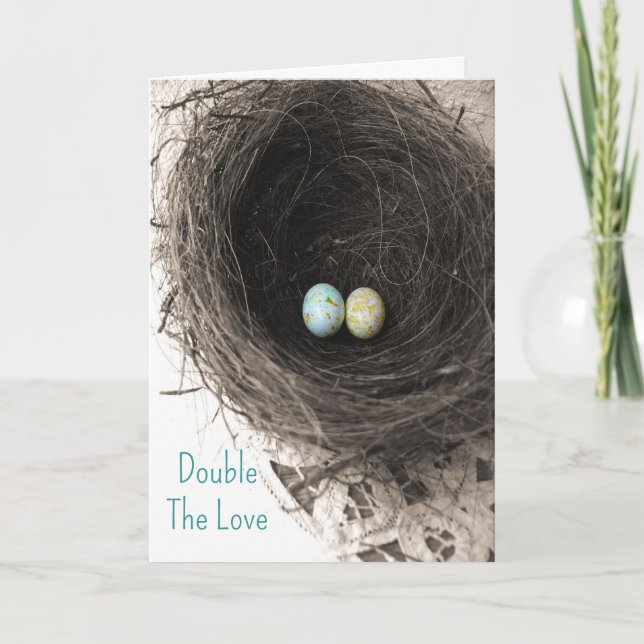 Doppelte Liebe Card gewinnt Glückwunschkarte Karte (Vorderseite)