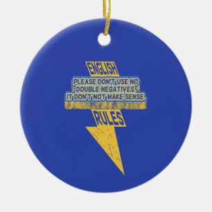 Doppelte negative Englischkenntnisse Keramik Ornament