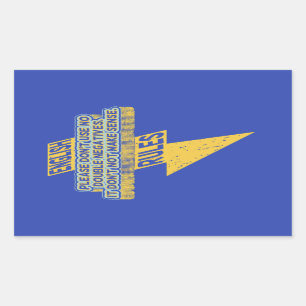 Doppelte negative Englischkenntnisse Rechteckiger Aufkleber