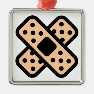 Doppelte Pflaster Silbernes Ornament