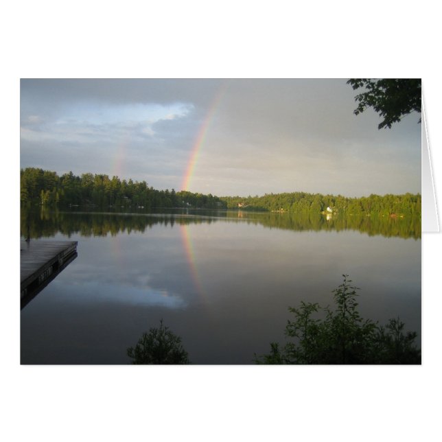 Doppelte Regenbögen über dem Clear Lake (Vorderseite (Horizontal))