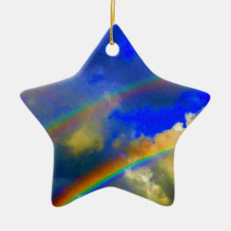 Doppelte Regenbogen-Vision Keramik Ornament