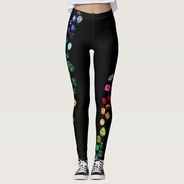 Doppelte Reihe Edelstein-Leggings Leggings (Vorderseite)