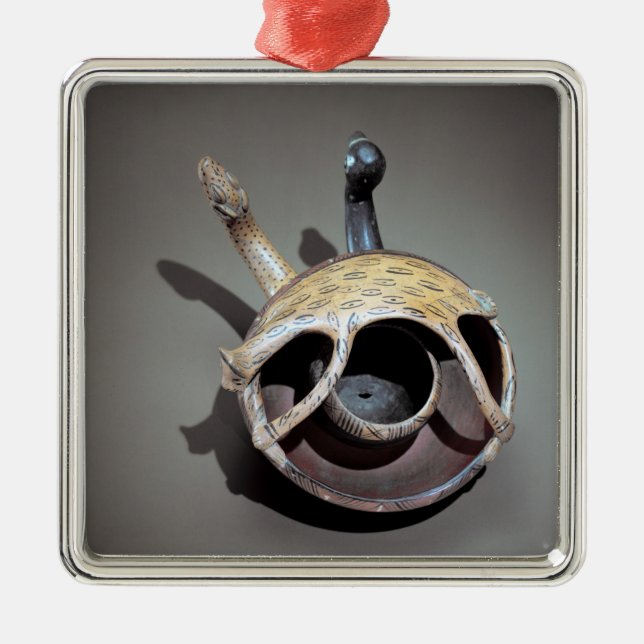 Doppelte Schlangenschüssel Silbernes Ornament (Vorne)