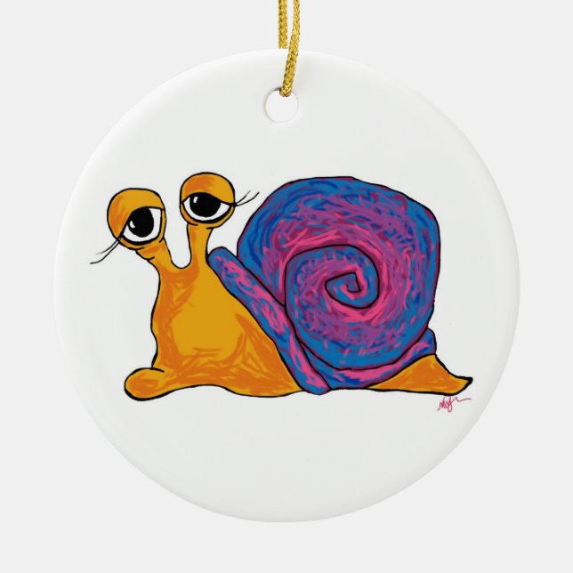 Doppelte Schnecke-runde Verzierung Keramikornament (Vorne)