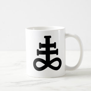 Doppelte schwarze Brimstone-Symbol-Tasse Tasse