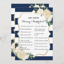 Doppelte SeitenBabyparty-Spiele - Rat |, wer weiß