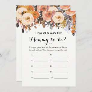 Doppelte Seitenherbst-Babyparty-Spiele Einladung