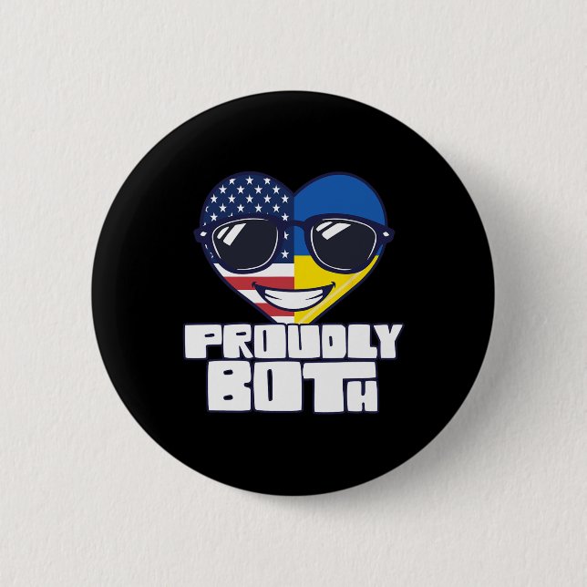 Doppelte Staatsbürgerschaft Stolz auf beide USA Uk Button (Vorderseite)