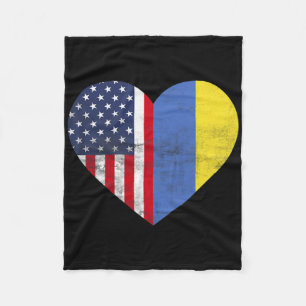 Doppelte Staatsbürgerschaft USA Ukraine Herz Ameri Fleecedecke
