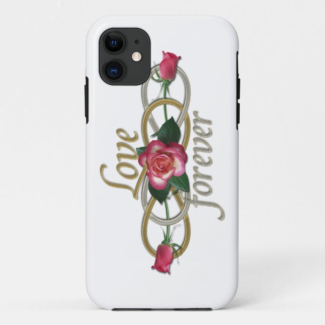 Doppelte Unendlichkeit - Rose Liebe für immer Case-Mate iPhone Hülle (Rückseite)