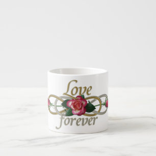 Doppelte Unendlichkeit - Rose Liebe für immer Espressotasse