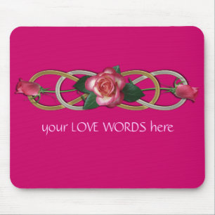 Doppelte Unendlichkeit Silver Gold Rose Mousepad