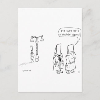 Doppelter Agent Postkarte