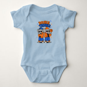 Doppelter Ärger Coole Zwillings-Elefanten – A Baby Strampler