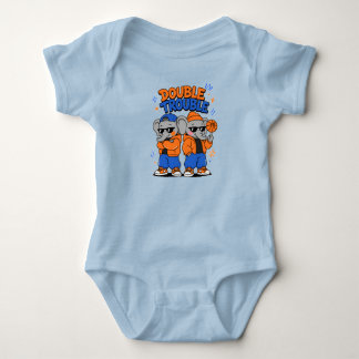 Doppelter Ärger Coole Zwillings-Elefanten – A Baby Strampler