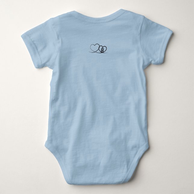 Doppelter Ärger Coole Zwillings-Elefanten – B Baby Strampler (Rückseite)