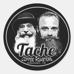 Doppelter Bart Runder Aufkleber