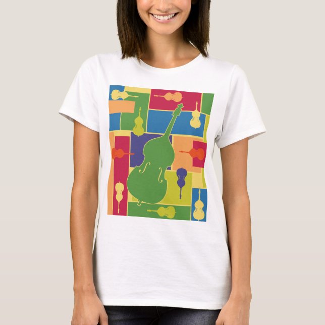 Doppelter Baß Colorblocks Shirt (Vorderseite)
