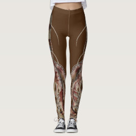 Doppelter blauer Ring Oktopus - seitlich gerichtet Leggings