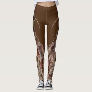 Doppelter blauer Ring Oktopus - seitlich gerichtet Leggings