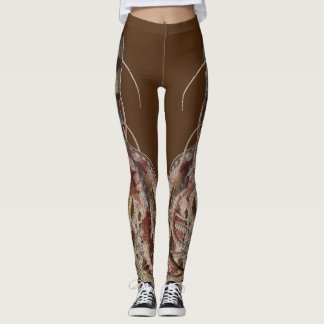 Doppelter blauer Ring Oktopus - seitlich gerichtet Leggings