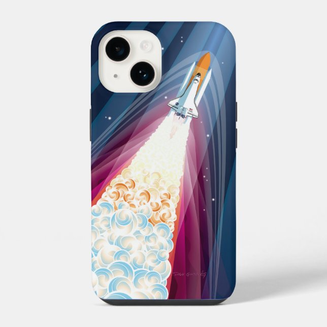 Doppelter Boost (Space Shuttle Start) iPhone Hülle (Rückseite)