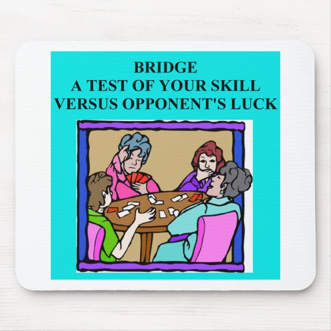 doppelter Bridge-Spieler Entwurf Mousepad (Vorne)