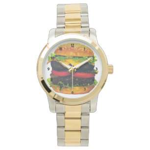 Doppelter Deluxe-Cheeseburger Armbanduhr