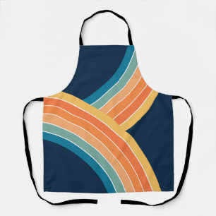 Doppelter farbenfroher Retro-Regenbogenstil Schürze