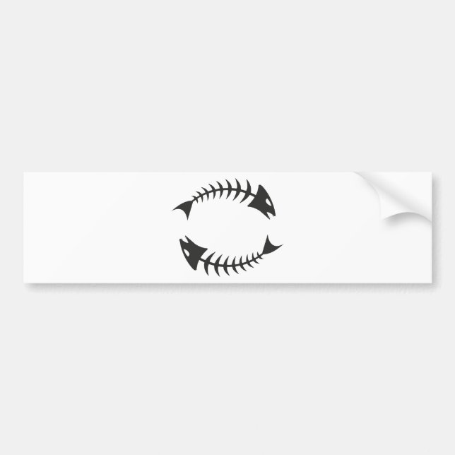 Doppelter Fishbone Fischgräte Autoaufkleber (Vorne)