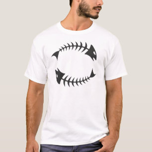 Doppelter Fishbone Fischgräte T-Shirt