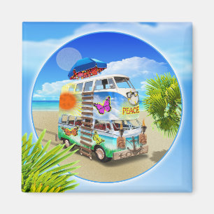 Doppelter Groovy Kühlschrank-Magnet Magnet