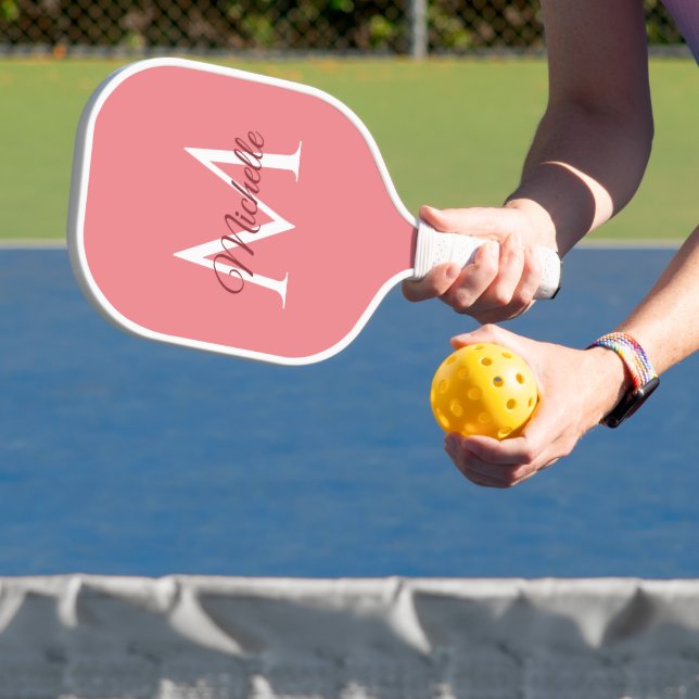 Doppelter Name des Monogramms einer benutzerdefini Pickleball Schläger (InSitu)