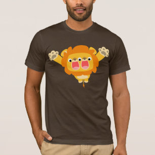 Doppelter niedlicher Cartoon Löwe T - Shirt