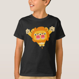 Doppelter niedlicher Cartoon Löwenkinder T - Shirt
