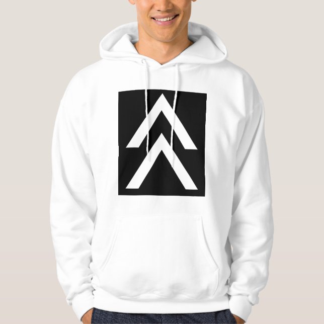 Doppelter Pfeil Hoodie (Vorderseite)