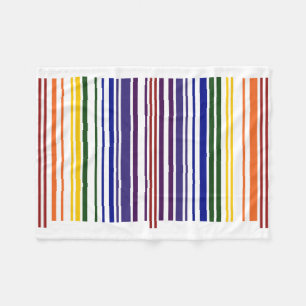 Doppelter Regenbogen-Barcode Fleecedecke